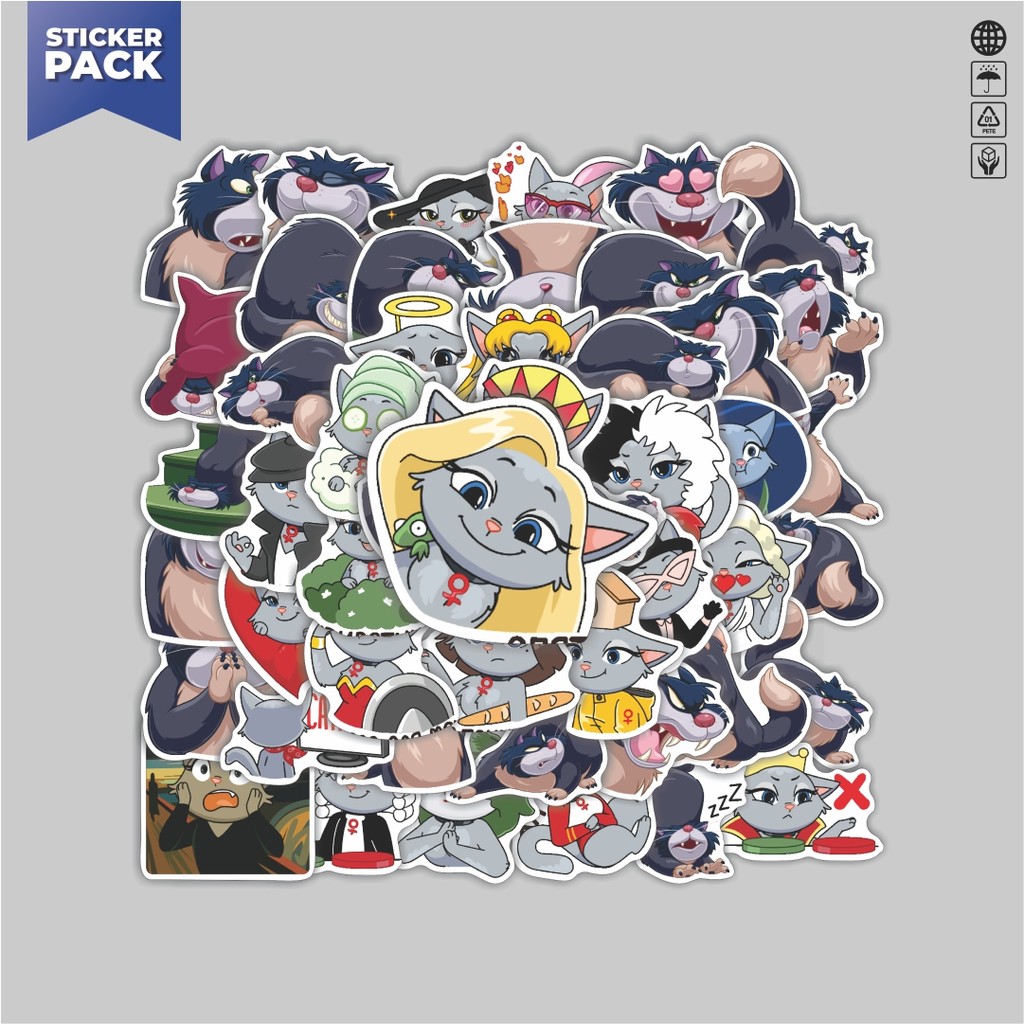 

[100PCS]Stiker Pack Stiker Hewan Kucing Lucifer Lucu Random Aesthetic Vinyl Anti Air Dekorasi Sticker Laptop Buku Journal Koper Helm Casing HP Gitar Helm Skateboard