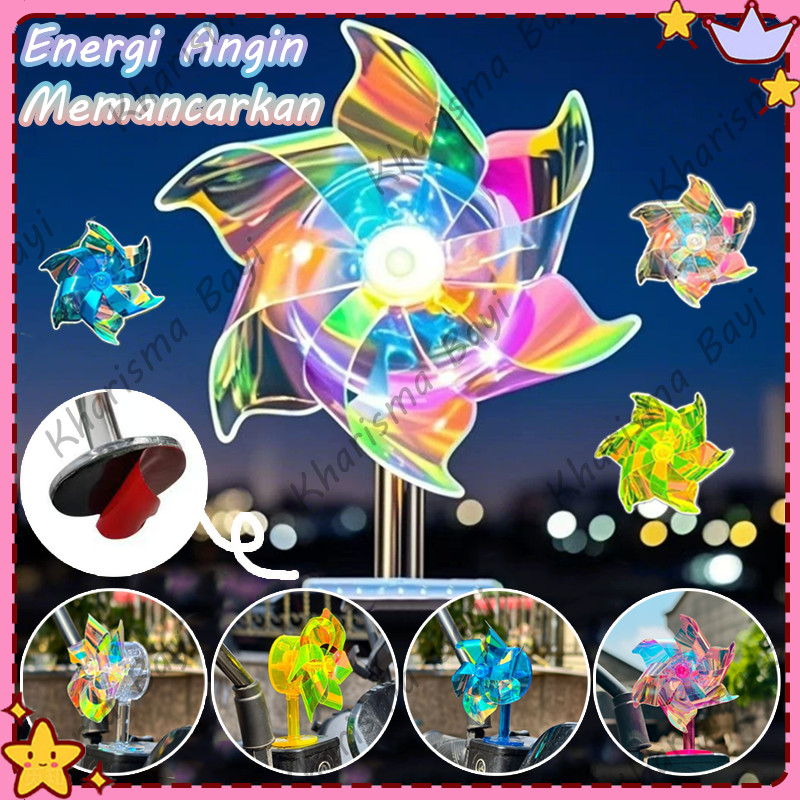 KHARISMA Mainan Kincir Angin Lampu LED Mini Kincir Angin Lampu LED Dekorasi Hiasan Lampu Kincir Angi