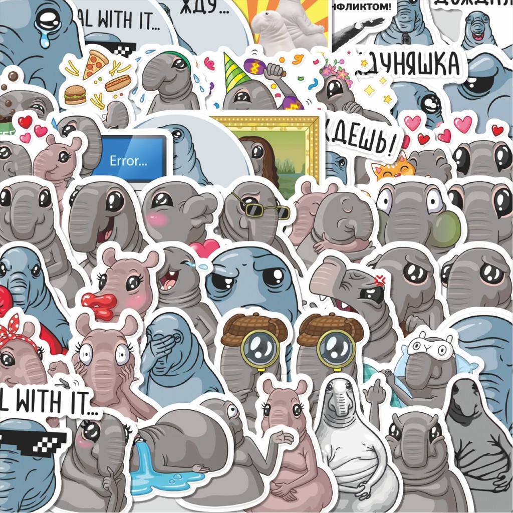 

Stiker Cutting Pack Stiker Kartun Homunculus loxodontus Isi 100Pcs Series Aesthetic Lucu Keren Untuk Koper Bahan Vynil