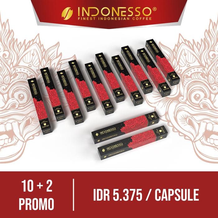 

INDONESSO Specialty Coffee Capsules Compatible with Nespresso Machines / Kapsul Kopi - Bali Kintamani