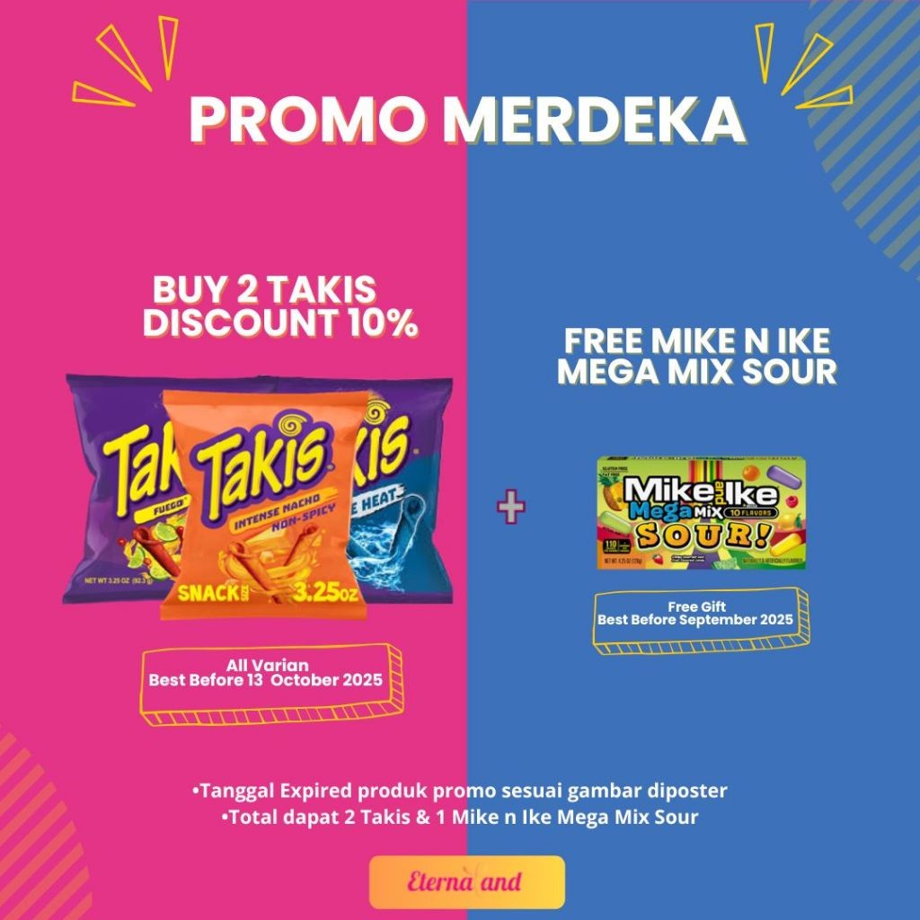

Takis Snacks - cemilan pedas impor USA