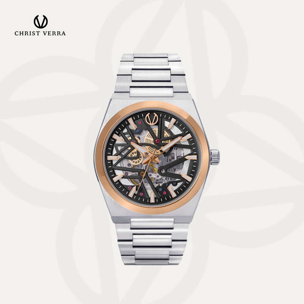 Christ Verra Casual Men's Watches Jam Tangan Pria Automatic Luxerno Series CV 110819G-14 BLK