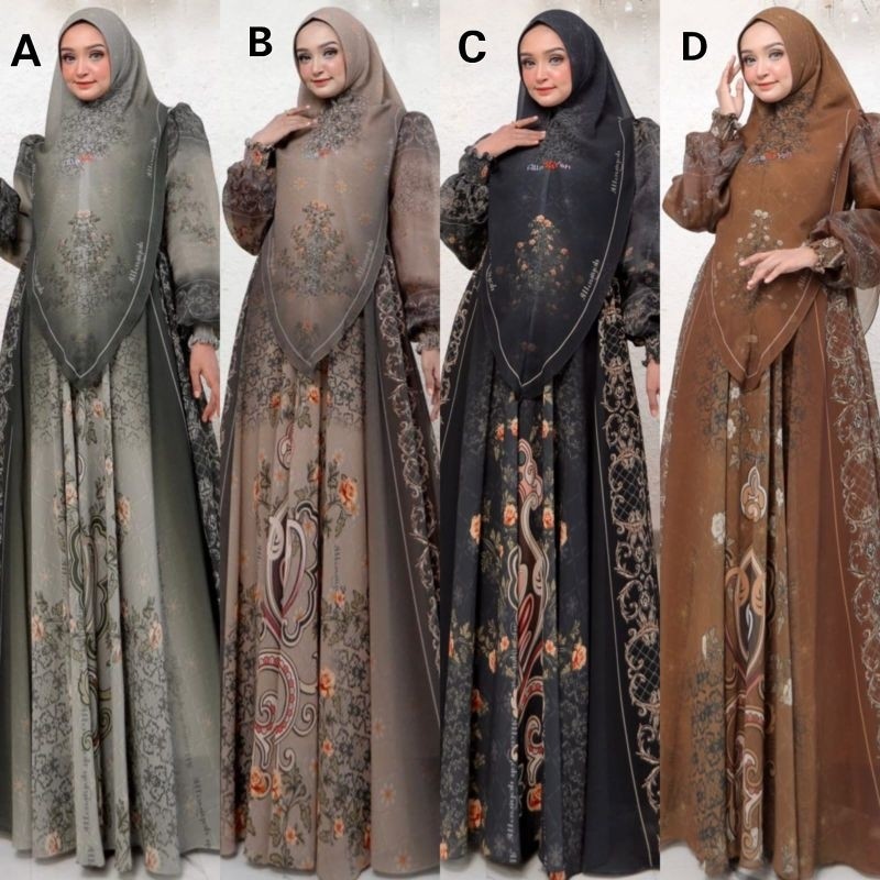 Java Set Series By Allawiyah Syari Branded Gamis Syari Ceruty Ready RUMAH GAMIS SURABAYA