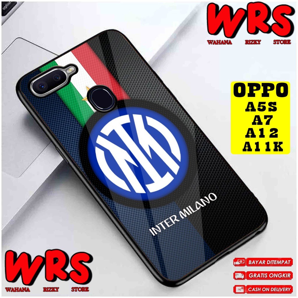 Skin Case  OPPO A3S A1K A5S A7 A11K A12 A5 A9 2020 Motif CLUB BOLA INTER MILAN Case Karakter,Anime,A