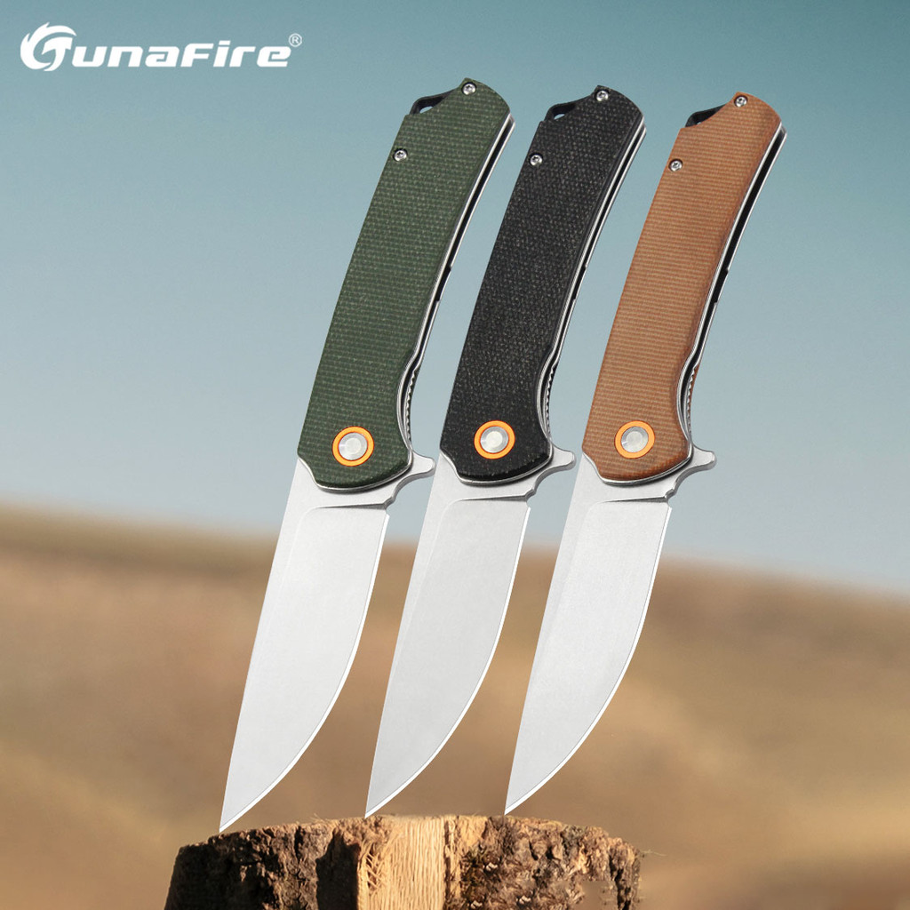 Tunafire Outdoor Knife D2 Steel Survival Pocket Knives Suitable For Fishing Hiking Everyday Home Kni