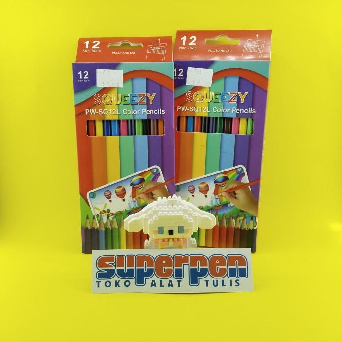 

Pensil Warna Panjang SQUEEZY 12 warna