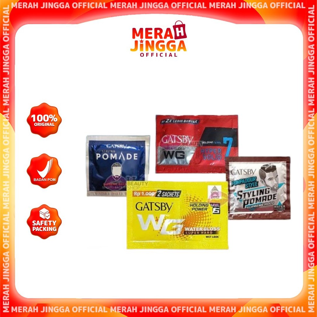 Gatsby WG Sachet Series | Styling Pomade | Merah Jingga Official