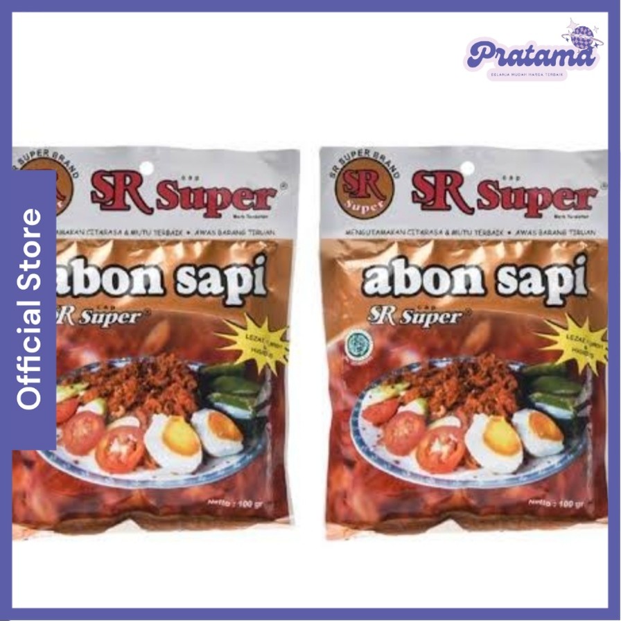 

Abon daging sapi SR Super 100gr - Abon Sapi SR Super 1 Pcs 100gr - Instan