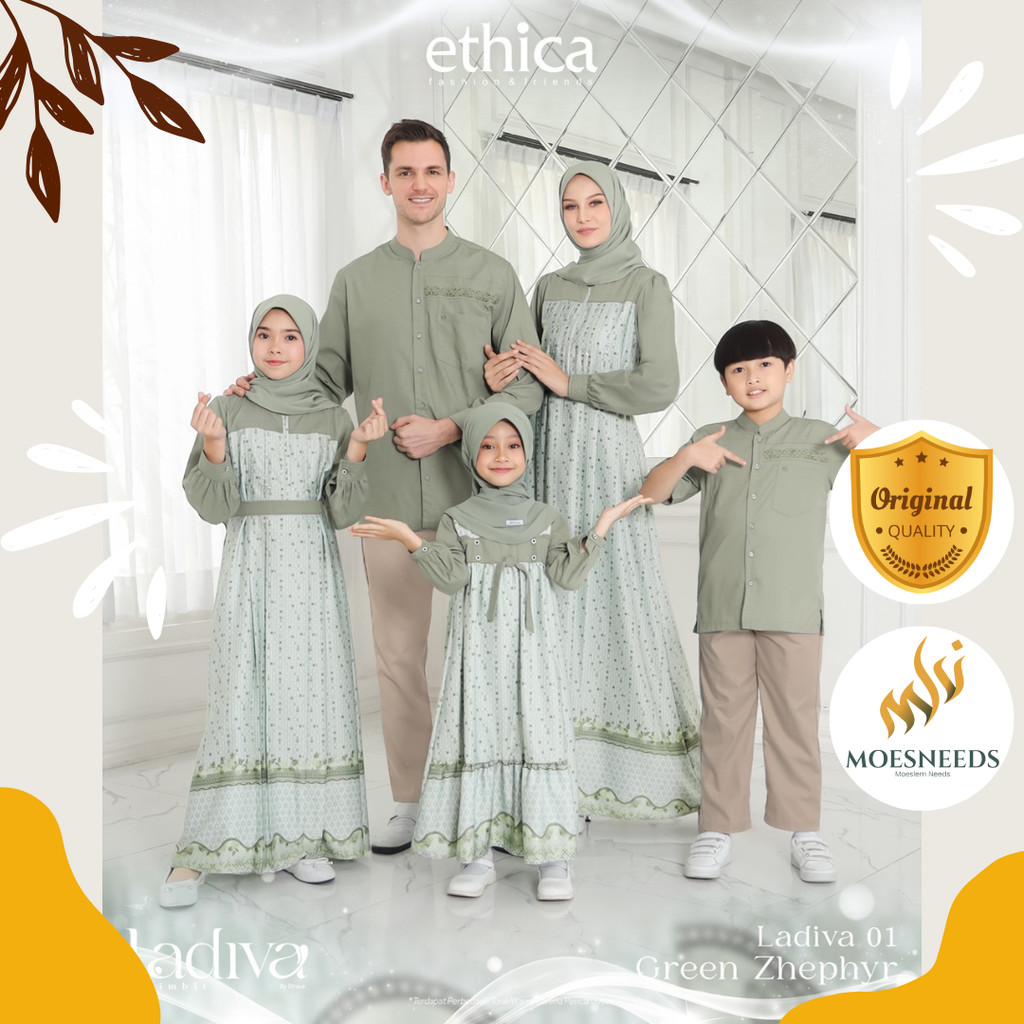Ethica Sarimbit Keluarga Ladiva 01 Green Zhephyr