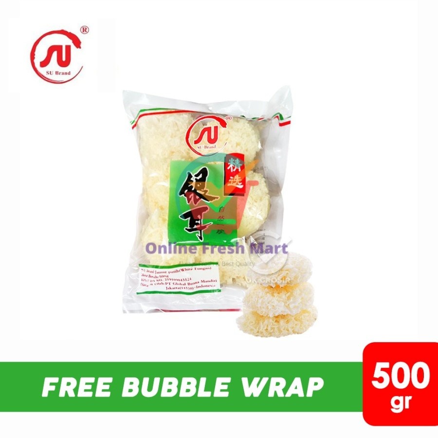 

SU BRAND Jamur Kuping Putih Kering / Snow White Fungus (500 gr) - Online Fresh Mart Denpasar