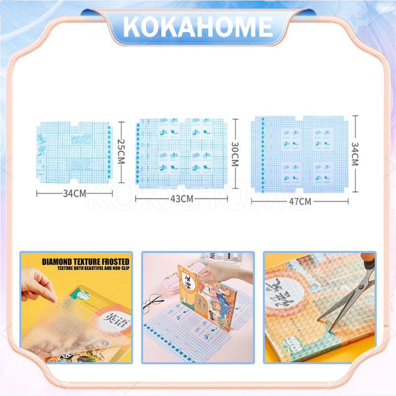 

stiker sampul buku 10 lembar /sampul buku stiker/self -adhesive book cover waterproof/sampul plastik sampul buku /sampul buku tulis