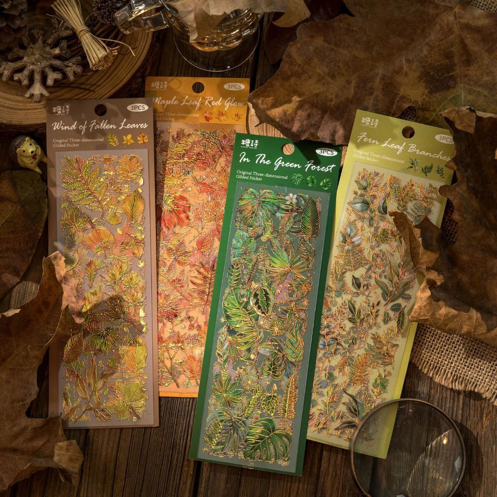 

Fallen Leaves Series Sticker Sheet DIY Journaling Scrapbook Diary Aesthetic