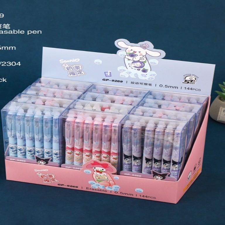

(12pcs) Pena Cetek Erasable Bisa Dihapus Motif Sanrio Kuromi Melody Monroll - OS0447
