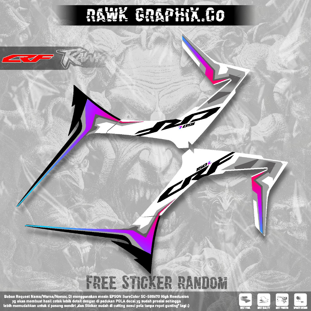 Striping Sticker Honda Crf 150L Herex Style Supermoto Trabas Racing