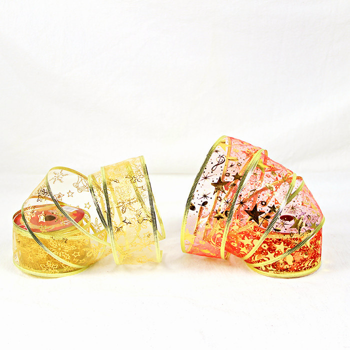 

Pita Natal kawat Merah Dekorasi Parcel Pita Kado Murah Hiasan Pohon - PP 522-L RANDOM