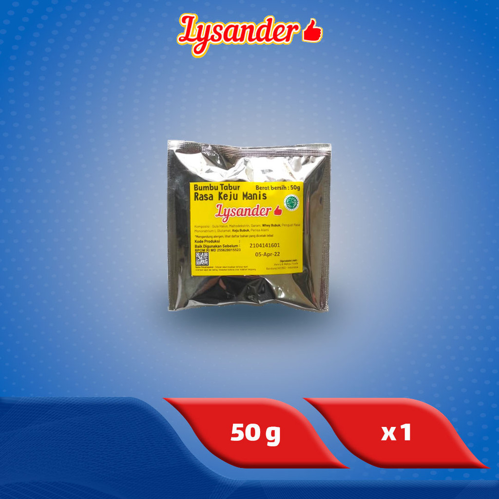 

Lysander Bumbu Tabur Keju Manis 50 g