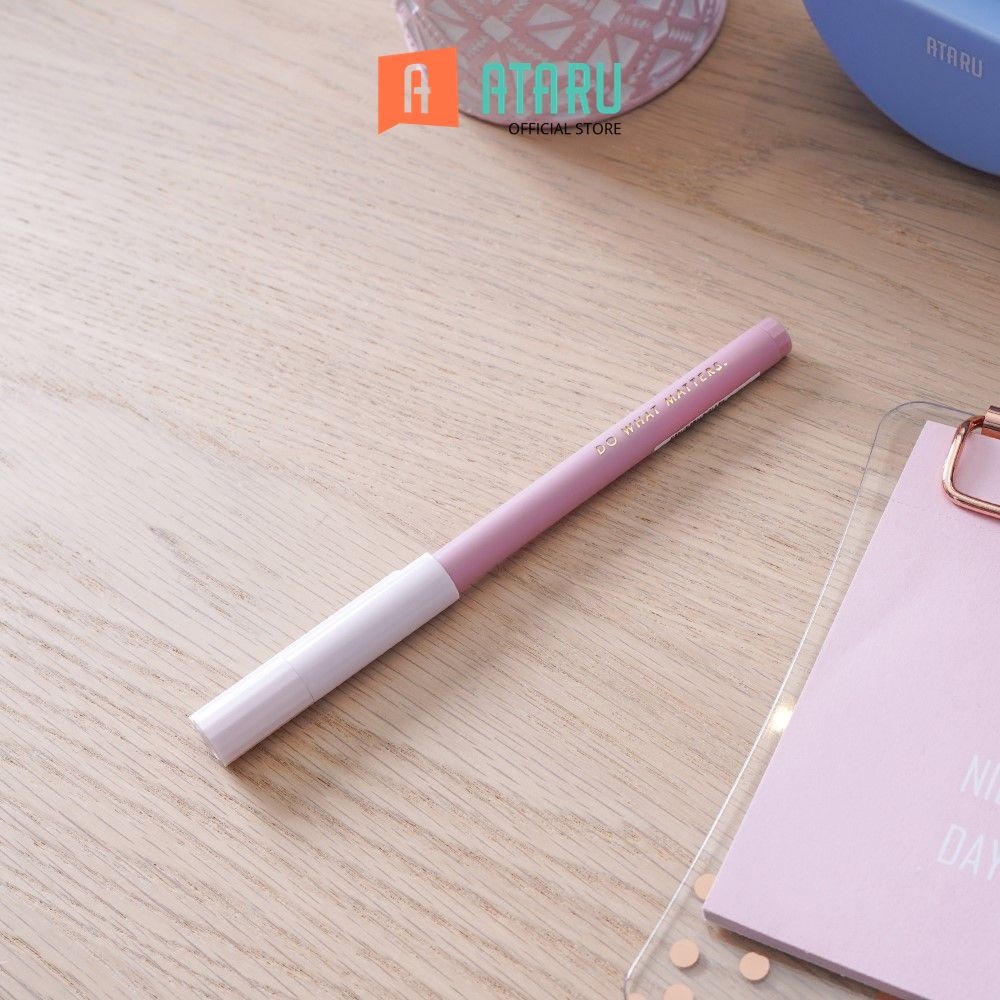 

Ataru Happy Motivation Pulpen Tinta Biru - Pink Pena Ballpoint Pen Bolpoin Alat Tulis