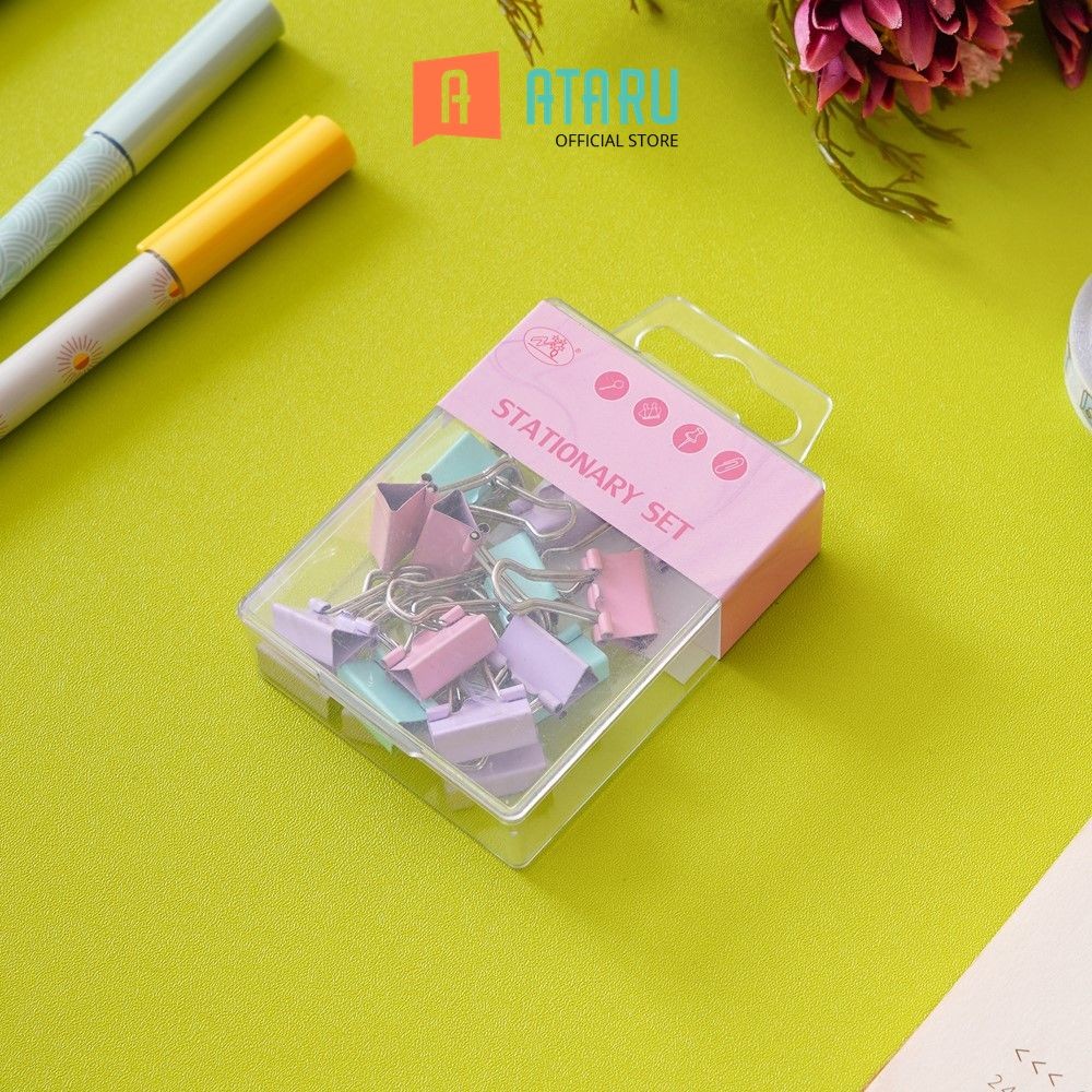 

Ataru Set 15 Pcs Penjepit Binder Clips Pastel Stasionary Set Jepitan Binder Klip Binder Peralatan Kantor Penjepit Dokumen