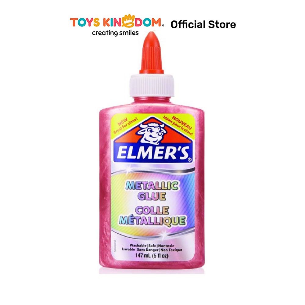 

Toys Kingdom Elmers 147 ml Lem Metalik - Pink Perekat Multi Purpose Glue Mainan Slime Glue Activities
