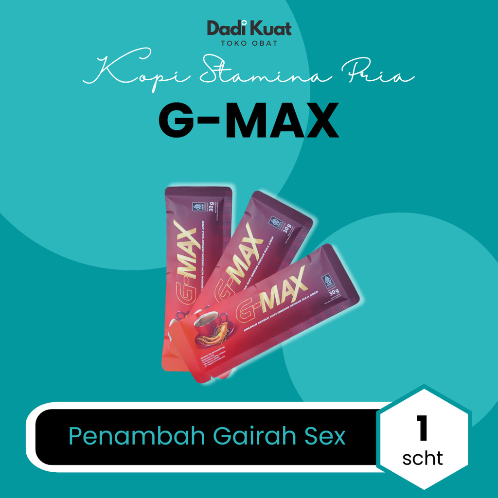 

Kopi Stamina Pria Kuat Tahan Lama G-MAX Kopi Ginseng 1 Sachet @30 Gram