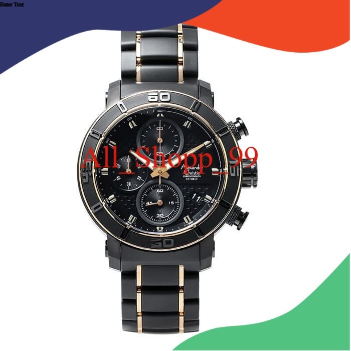 Alexandre Christie 6292 MBR - Jam Tangan Pria - Black Rosegold AC