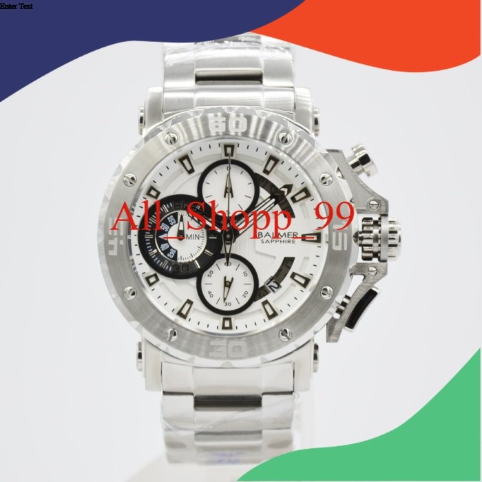 Balmer 7975M Kaca Sapphire (Anti Gores) - Jam Tangan Pria - Silver