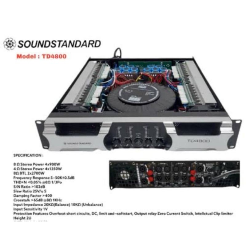 power amplifier soundstandard td4800 td 4800 4CH soundstandard