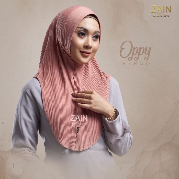 HIjab Instan Bergo Oppy Plisket Hijab Jersey Korea Premium Original Zain Hijab Indonesia