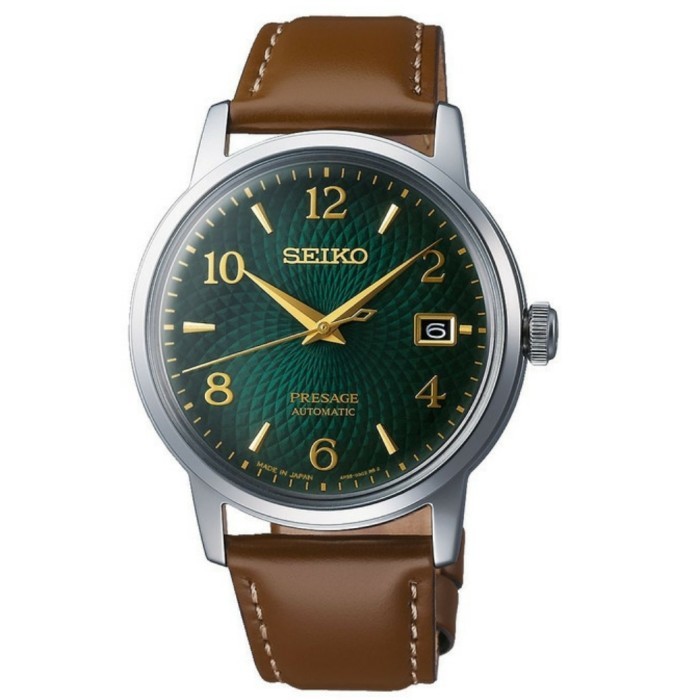 Seiko Presage SRPE45J1 Cocktail Mojito Green Dial Btown Leather Srpe45