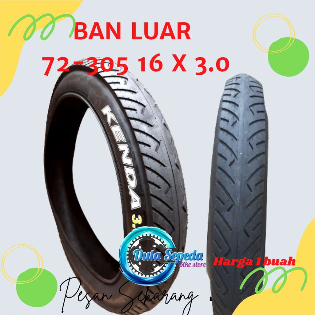 Ban Luar Sepeda 16 x 3.0 Fat bike