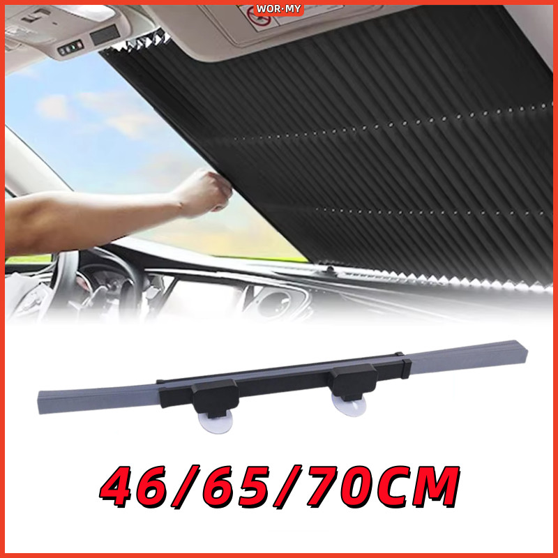 WORMYPenutup Kaca Depan Mobil Pelindung Panas Sun Tirai Pelindung Kaca Depan Mobil