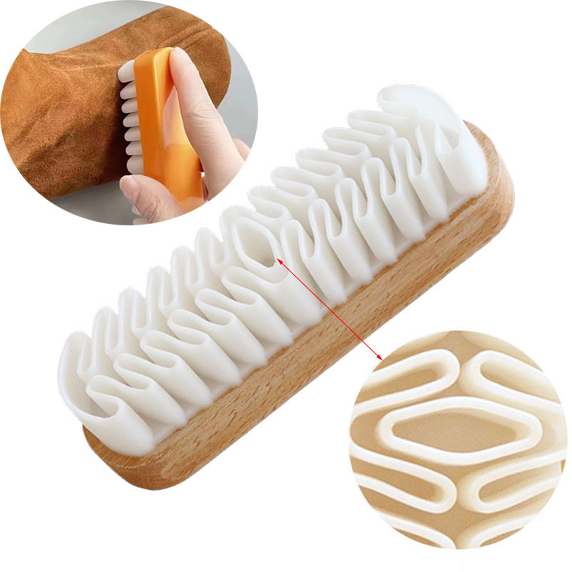 Leather Brush For Suede Boots Bags Scrubber Cleaner White Rubber Crepe Shoe Brush Household Necessar