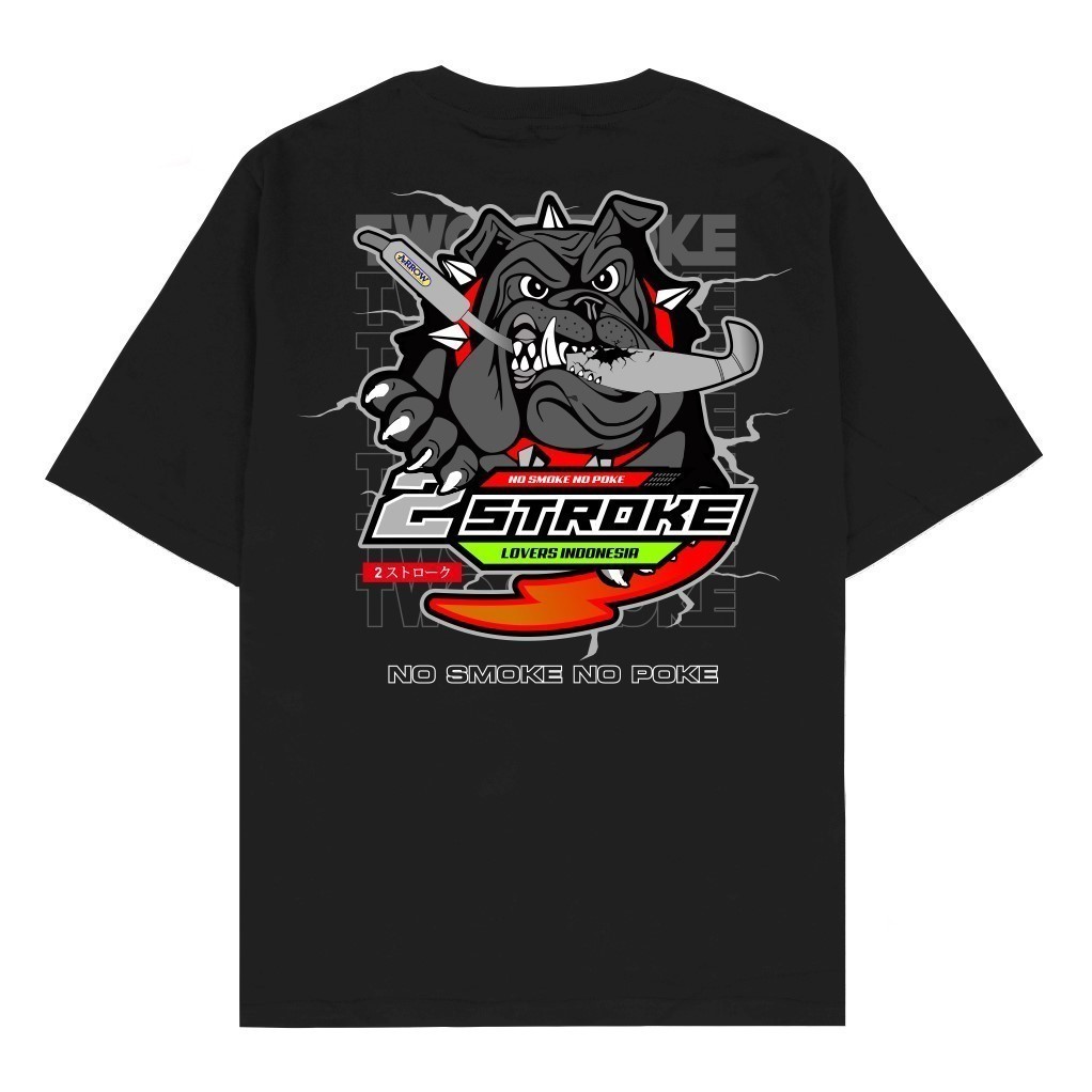 Beseldi - Kaos Baju Distro 2 Stroke Pitbull Lovers Indonesia Streetwear New Style Premieum No Smoke 