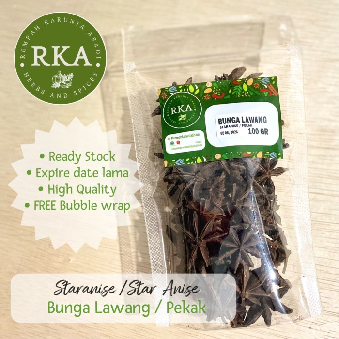 

Bunga Lawang 100 gr / Pekak 100 gr / Staranise 100 gr / Star Anise 100gr