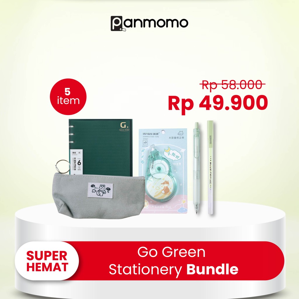

Panmomo Bundle 5 Pcs Alat Tulis Set Go Green Stationery