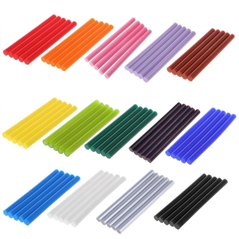 

5pcs Hot Melt Glue Stick Colorful 7x100mm Adhesive For DIY Craft Toy Repair Tool
