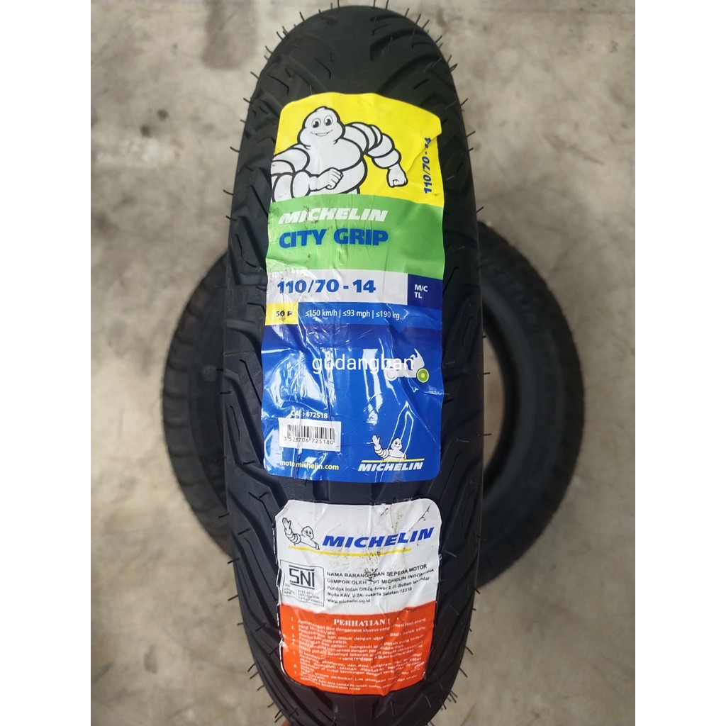 ( CITY GRIP - RING 14 ) THAILAND 110 70 14 MICHELIN TUBELESS Ban PCX 150 160 FREE PENTIL