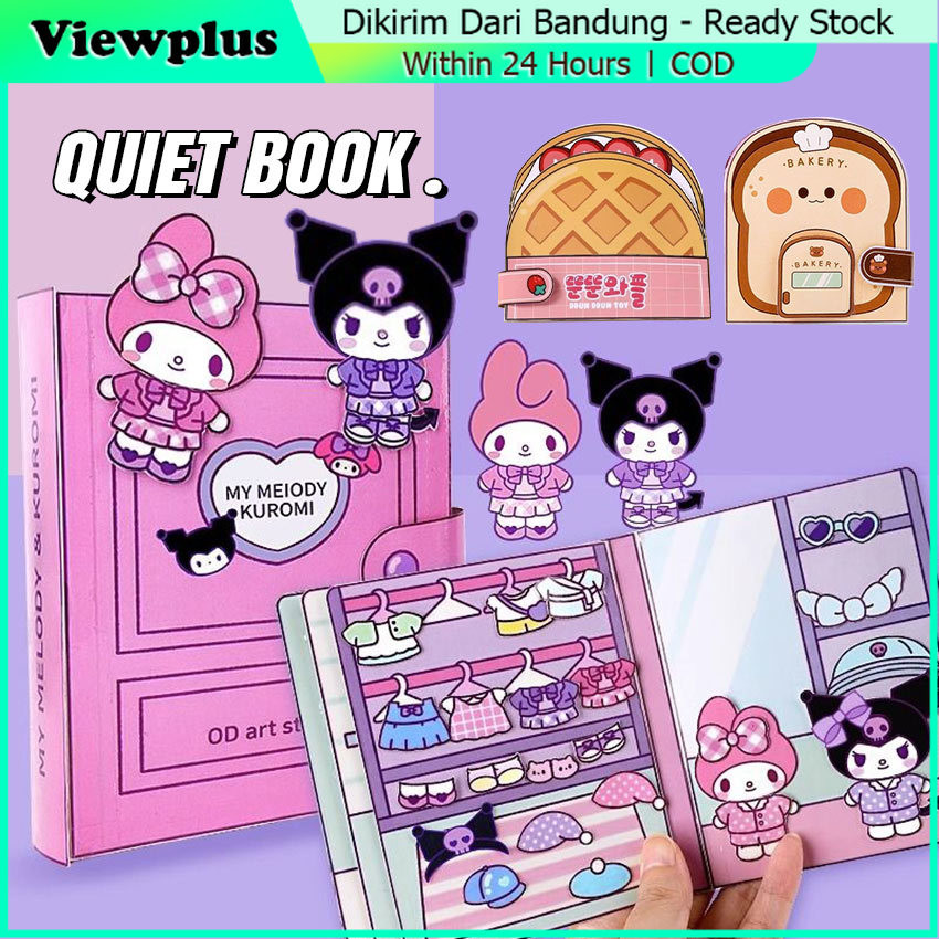 Toca Life World Quiet Book/Toca Boca/Toka Boka Purpel House Mainan Edukasi Anak Paper Book Boneka