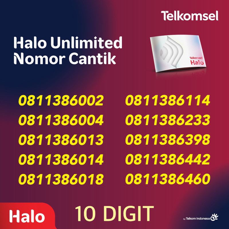 KARTU HALO 10 DIGIT CANTIK PERDANA TELKOMSEL DENPASAR