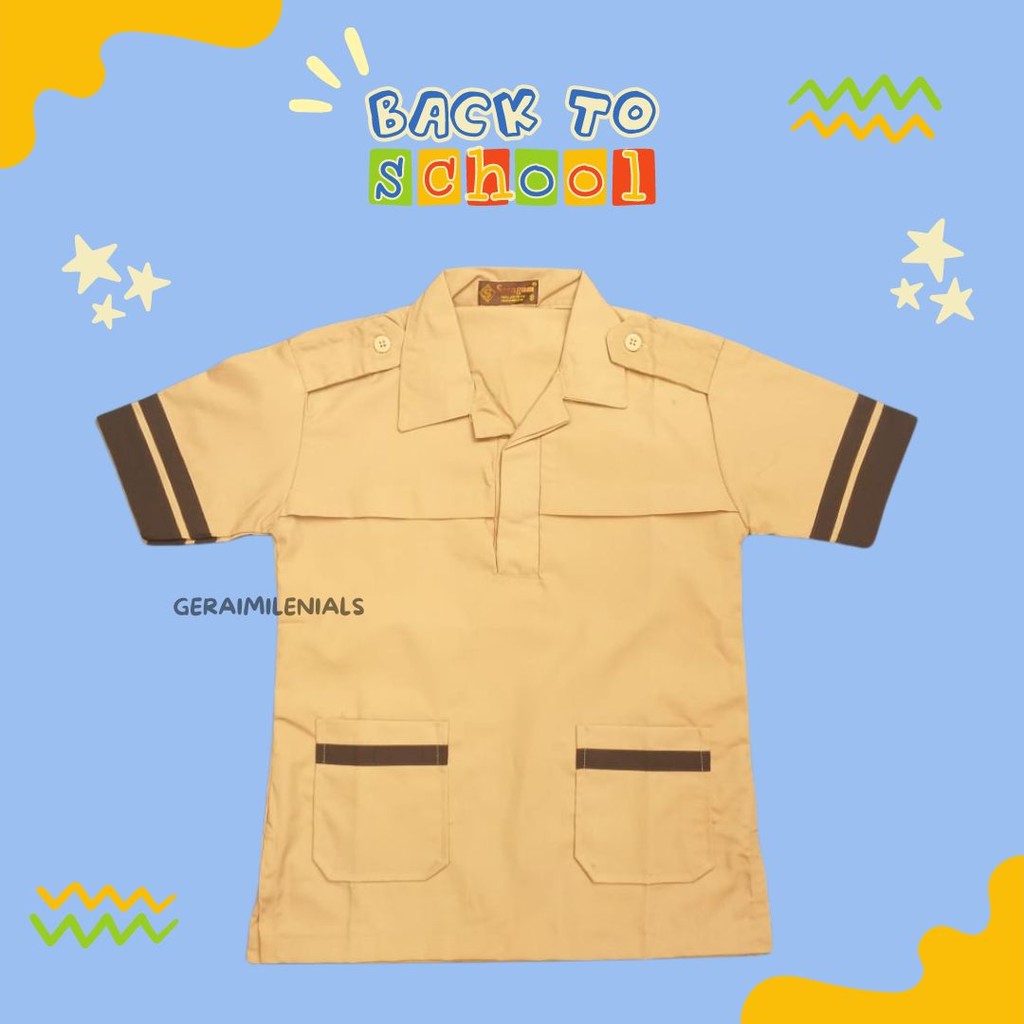 

Baju Seragam Sekolah Pramuka Siaga Lengan Pendek