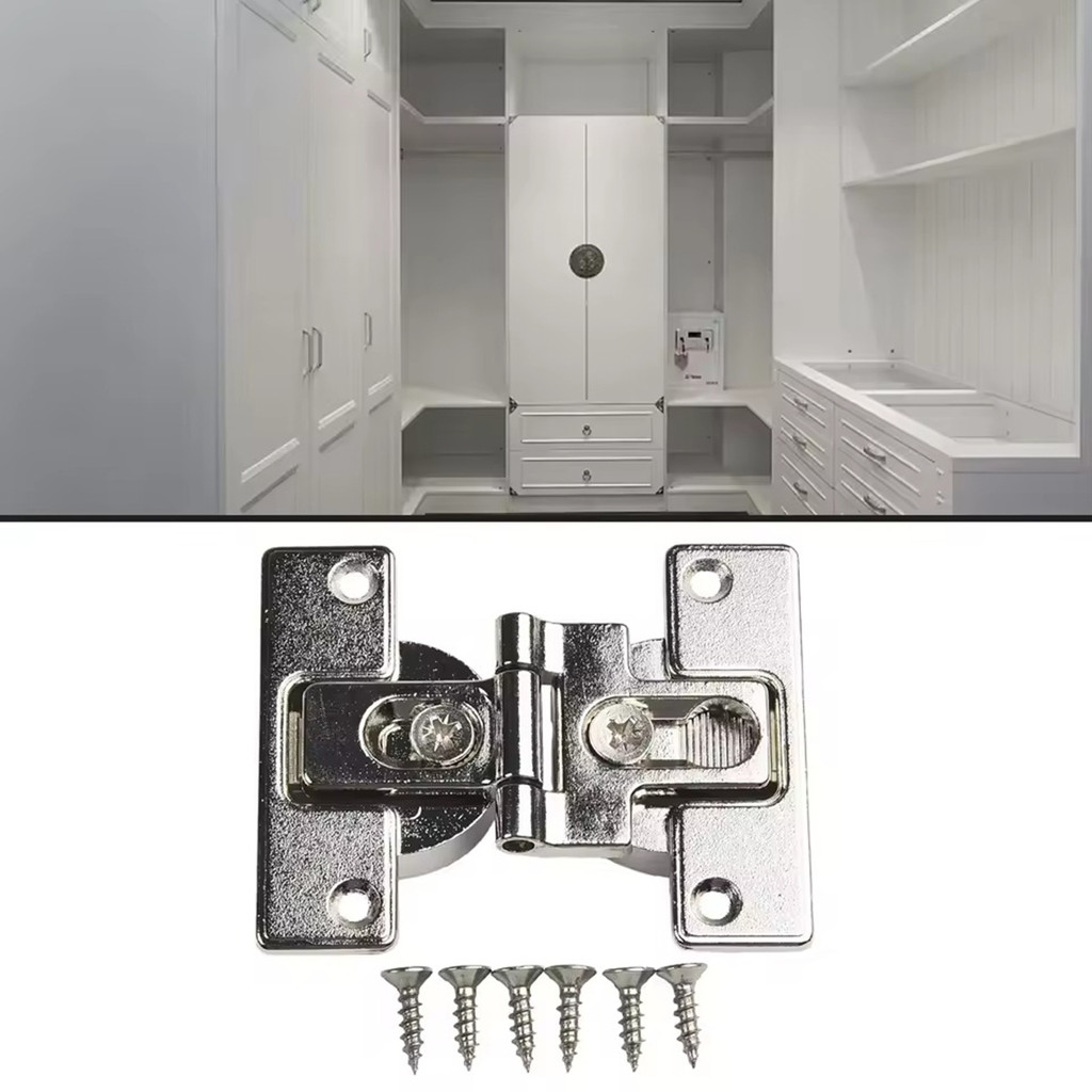 Engsel Pintu Tebal Folding Door Hinge 180°Adjustable Lipat Engsel Sudut Sendok Lemari Garasi Pintu l