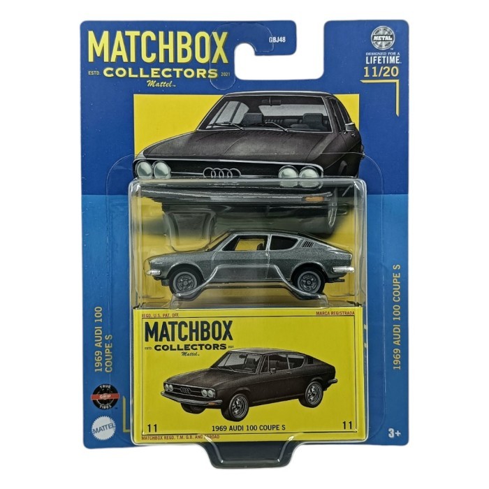 Matchbox Collectors 1969 Audi 100 Coupe S - Gray