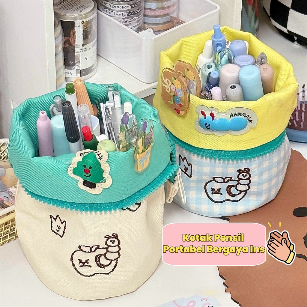 

Tempat Pensil Alat Tulis/Tempat Pena Kreatif Yang Lucu/Tempat Pensil Yang Bisa Dilipat Tas/Kotak Pensil Aesthetic Korea/Tas Penyimpanan Alat Tulis Gaya Kuliah/Cartoon Large Capacity Storage Bag Pensil Case/Kotak Pensil Lucu