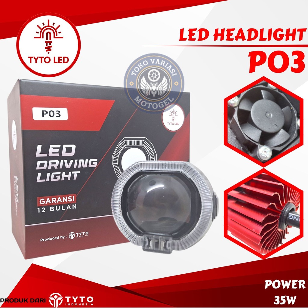 TYTO P03 Lampu Biled 2.5Inch 35Watt Demon Eyes RGB Adjustable