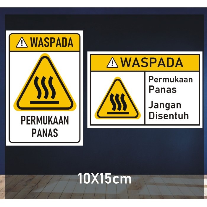 

Sticker Awas Permukaan Panas 10x15cm - Vertikal