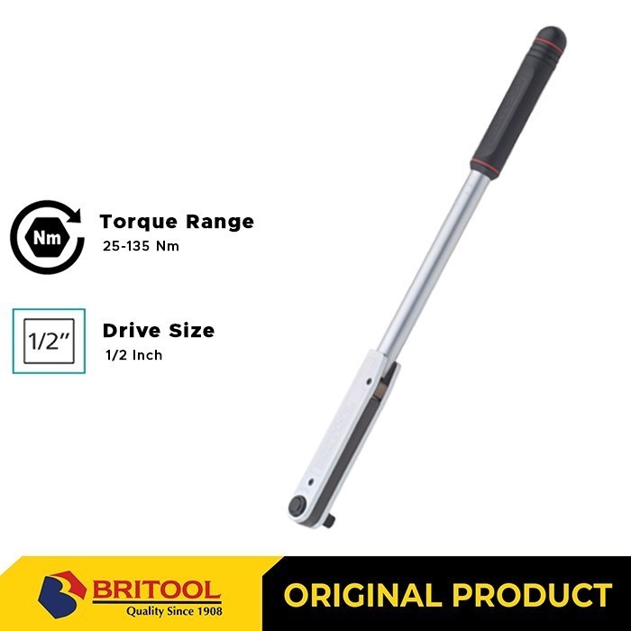 Britool Torque Wrench / Kunci Torsi 1/2" 25 - 135 Nm EVT1200AEX