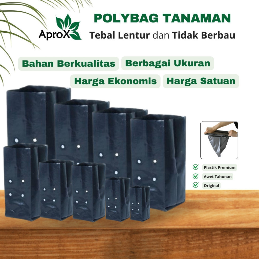 Plastik Polibag Polybag Polibaq Tanaman 30x35 Tebal Lentur Dan Kuat