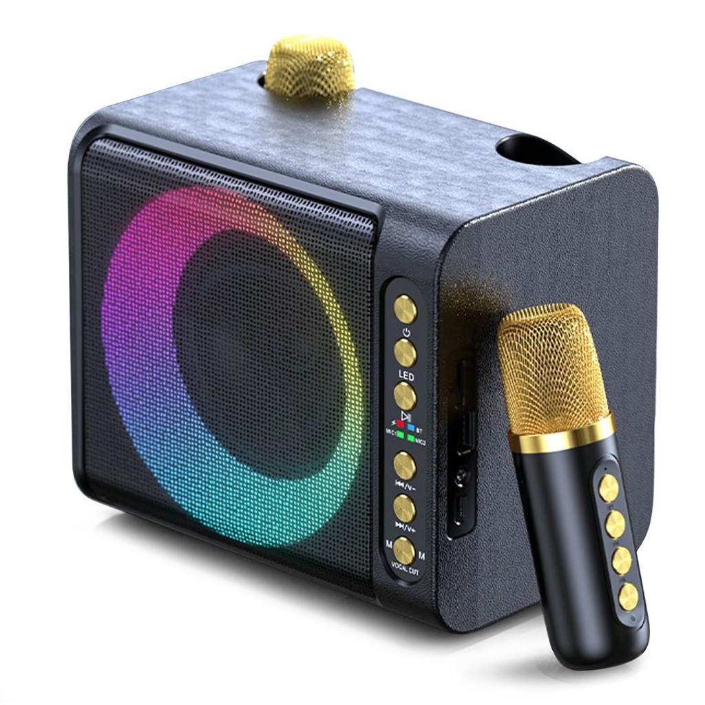 SMART Speaker Bluetooth Full Bas Karaoke FLE F203M Gratis 2 Microphone Karaoke Bluetooth/ USB/ TF CA