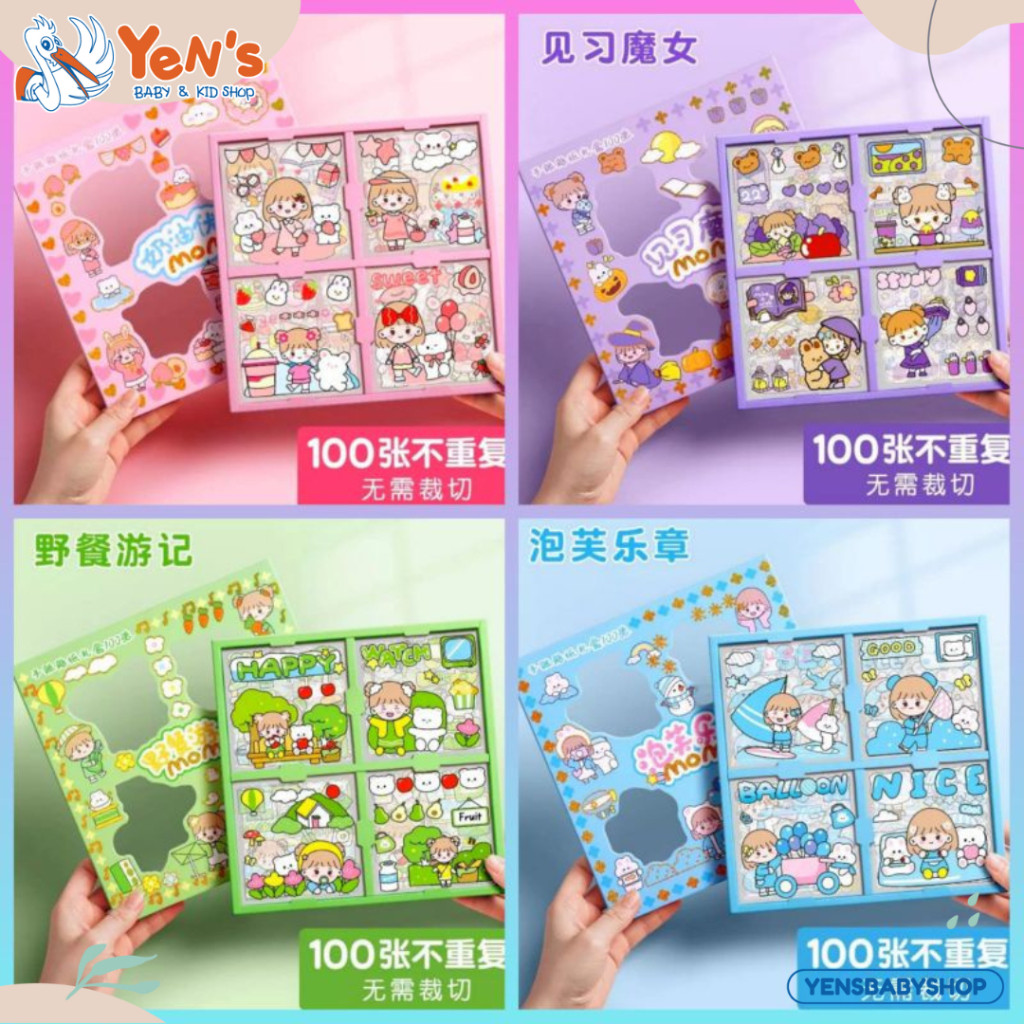 

Sticker Momo Aesthetic Motif Kartun Korea Lucu Anti Air Dekorasi Handbook Scrapbook