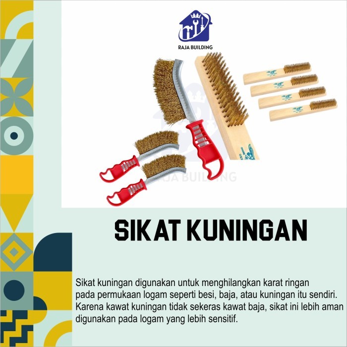 Sikat logam kuningan / Sikat kawat kuningan / Sikat baja kuningan /  Sikat pembersih kuningan / Sika